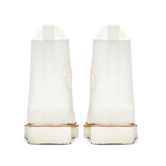 Converse Chuck Taylor Egret Ivory Leather Crafted Boot Women’s Size 9.5 - Picture 13 of 16